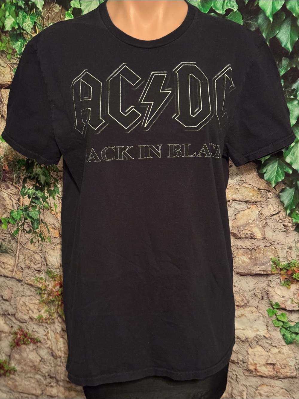 AC/DC Black Graphic Short Sleeve Band Tee
